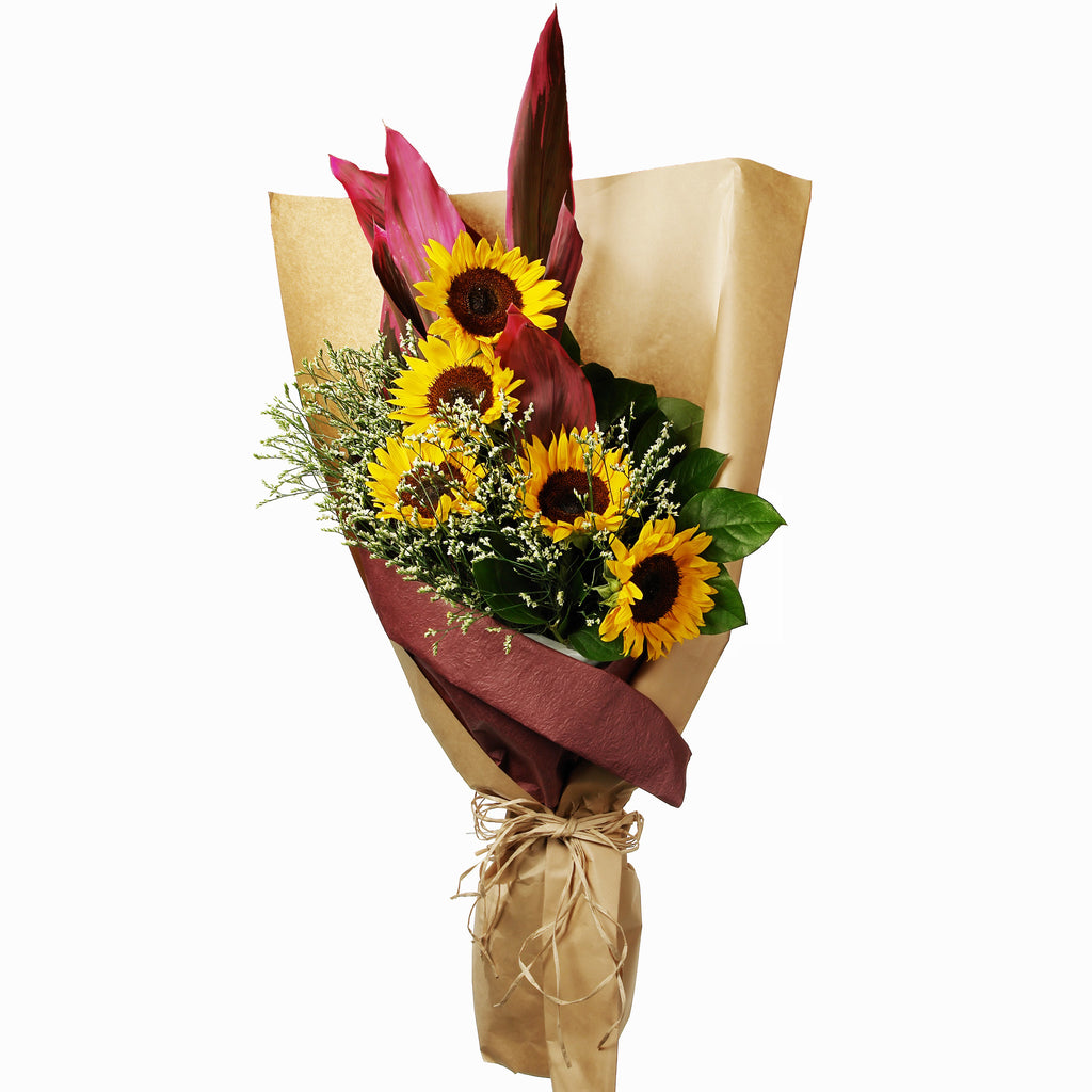 Sunflowers Flower Bouquet with Matching Flowers and Greens