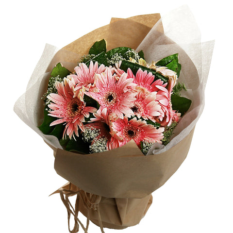 Gerbera Flower Bouquet with Matching Greens